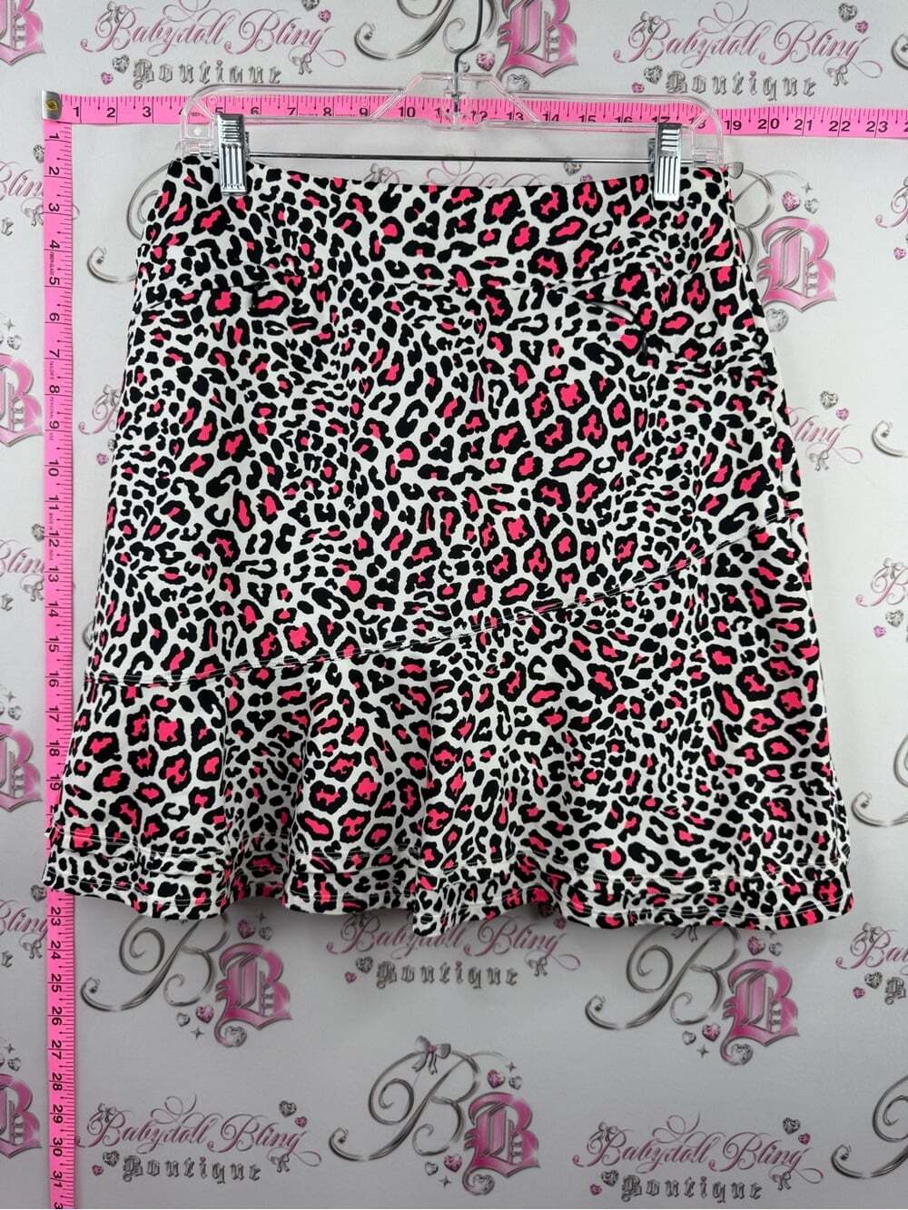 Tail skirt flowy Pink & Black Leopard Flounce Skirt neon golf cheetah